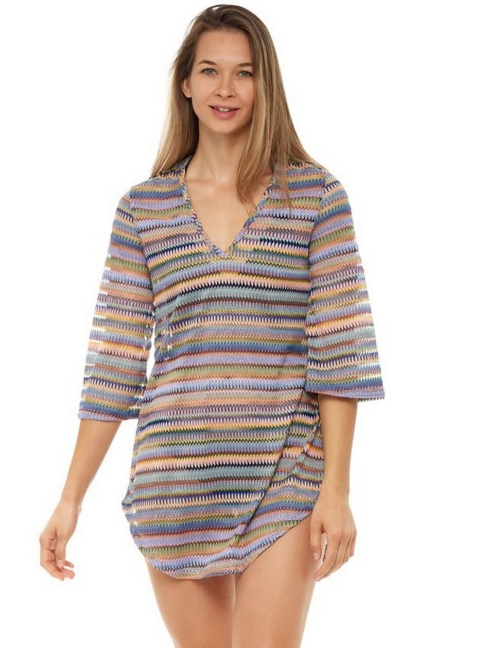 Elif for Jordan Taylor Multicolored Tunic Cover Up Top